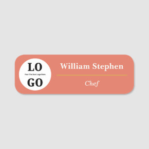 Custom Logo Chef Restaurant Magnetic Name Tag