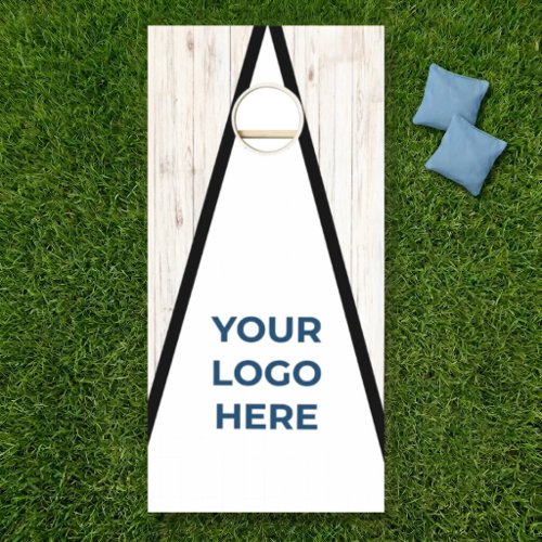 Custom Logo Chevron Whitewash Cornhole Board Set