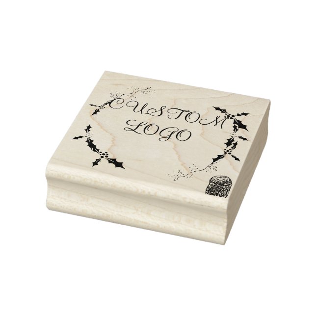 Custom Logo Christmas Wreath Rubber Stamp (Stamp)