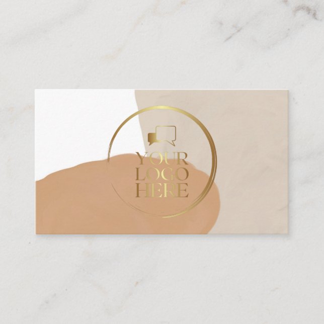 Custom Logo Circle Handmade Jewelry Pampas Sand Business Card (Front)