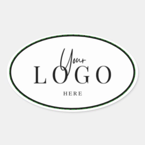 Custom logo classic oval sticker