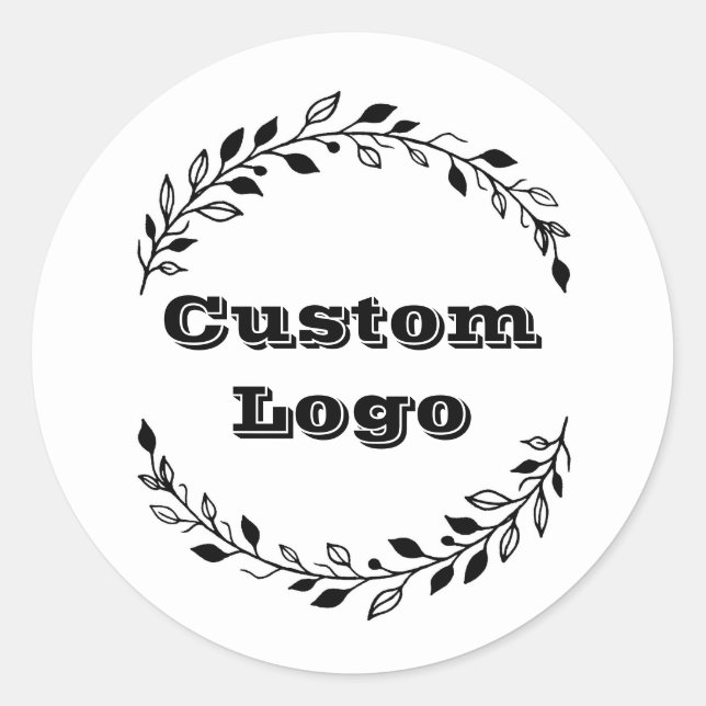 Custom logo classic round sticker (Front)