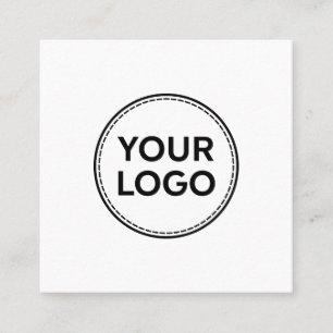 Custom Logo Clean and Simple Square Business Card