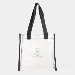 Custom Logo Clear Stadium Event Swag Conference  Clear Tote Bag