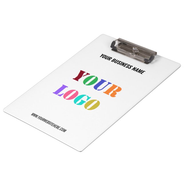 Custom Logo Clipboard Name Website Promotional (Angled)