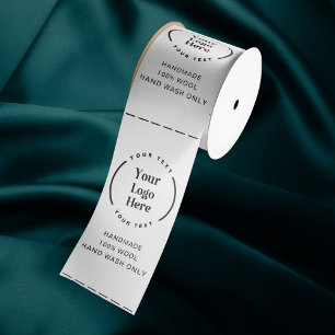 Custom Logo Clothing Care Instructions Satin Ribbon