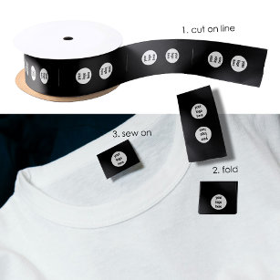 Custom Logo Clothing Labels Sew On Sewing Label  Satin Ribbon