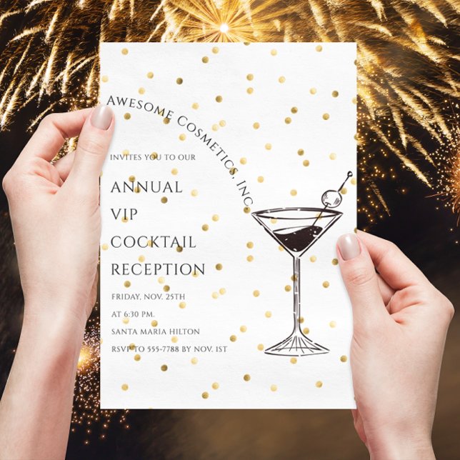 Custom logo Cocktail Corporate Business Event Invitation (Creator Uploaded)