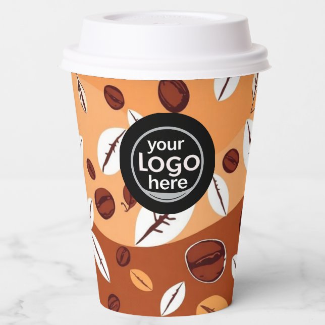 Custom Logo Coffee Paper Cup 12oz (Left)