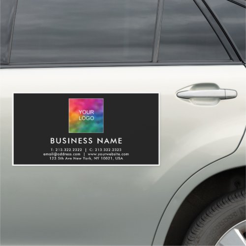 Custom Logo Color Text Modern Simple Template Car Magnet