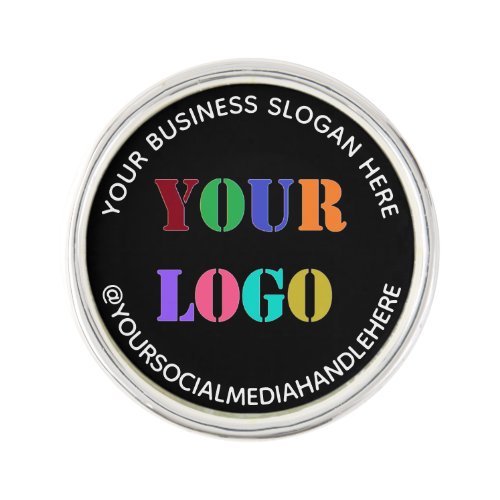 Custom Logo Colors Lapel Pin Social Media Name 