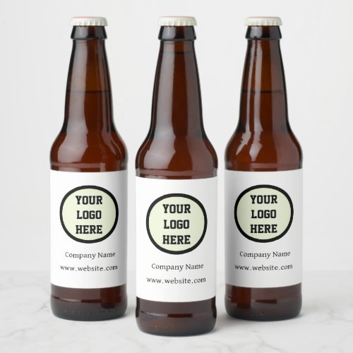 Custom Logo Company Black Business Corporate Beer Bottle Label