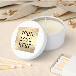 Custom Logo Company Black Business Corporate Mini Candle Favors