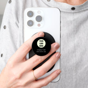 Custom Logo Company Black Business Corporate PopSocket