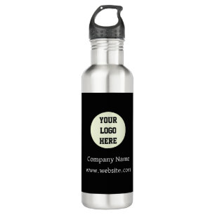 Custom Logo Company Black Business Corporate Stainless Steel Water Bottle