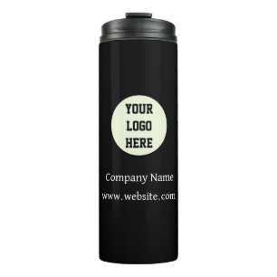 Custom Logo Company Black Business Corporate Thermal Tumbler