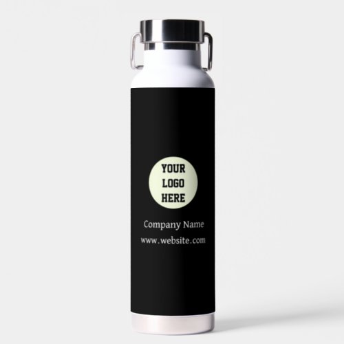 Custom Logo Company Black Business Corporate  Water Bottle