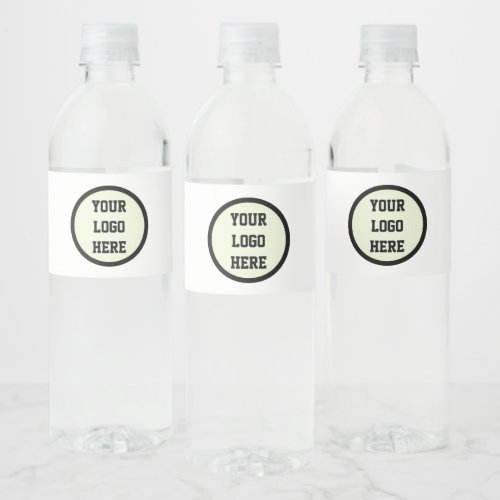 Custom Logo Company Black Business Corporate Water Bottle Label