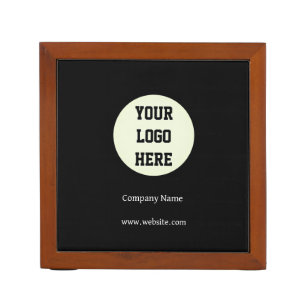 Custom Logo Company Black Business Customer Desk Organizer