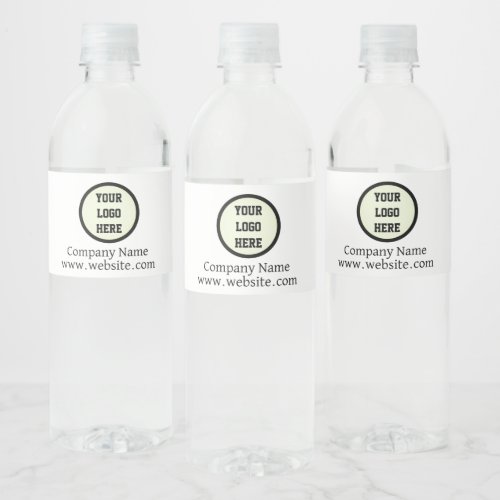 Custom Logo Company Black White Business Corporate Water Bottle Label