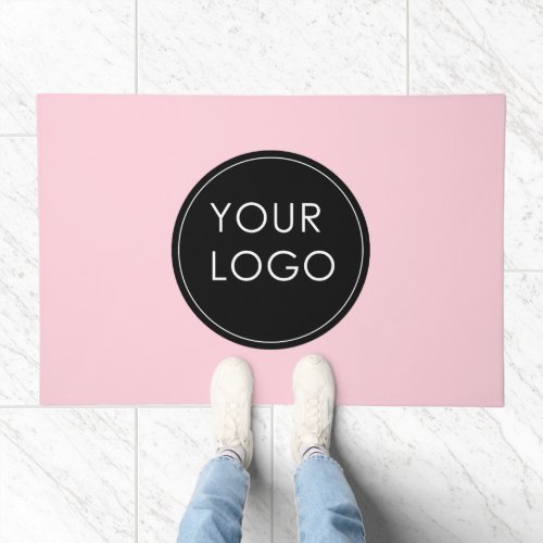 Custom Logo Company Business Pink Doormat