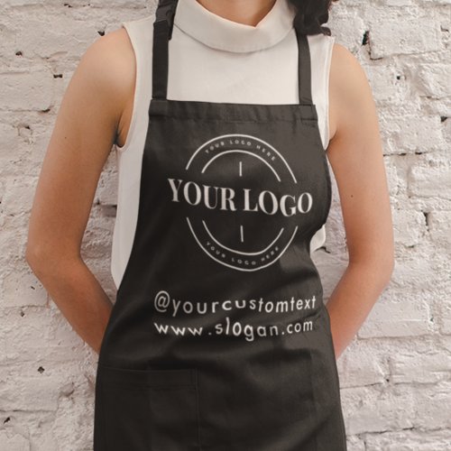 Custom Logo Company Business Text Slogan Website Apron