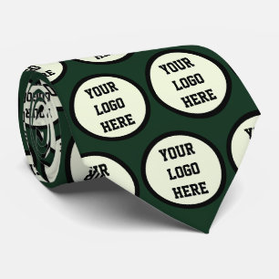 Custom Logo Company Green Business Corporate Neck Tie