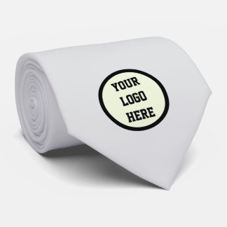Custom Logo Company Grey Business Corporate Neck Tie
