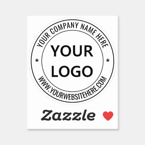 Custom Logo Company Info Stamp Sticker Promotional