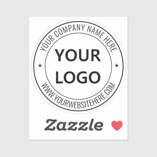 Custom Logo Company Logo Info Business Sticker (Sheet)