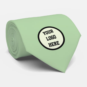 Custom Logo Company Mint Green Business Corporate Neck Tie