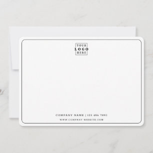 Custom Logo Company Name Business Team Photo Note Card