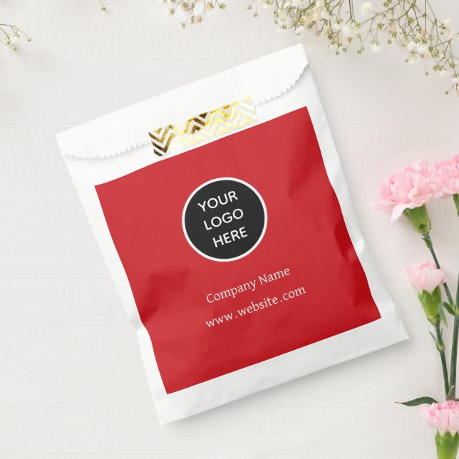 Custom Logo Company Red Business Corporate Favor Bag (Sealed)