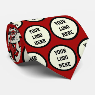 Custom Logo Company Red Business Corporate Neck Tie