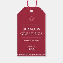 Custom Logo Company Season’s Greetings Holiday Red