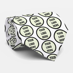 Custom Logo Company Solid White Business Corporate Neck Tie
