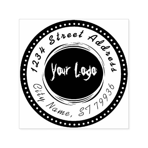 Custom Logo Company With Address Self_inking Stamp