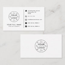 Custom Logo, Contact & Social Media