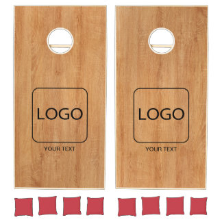 Custom Logo Cornhole Boards Initial Add Your Logo Cornhole Set