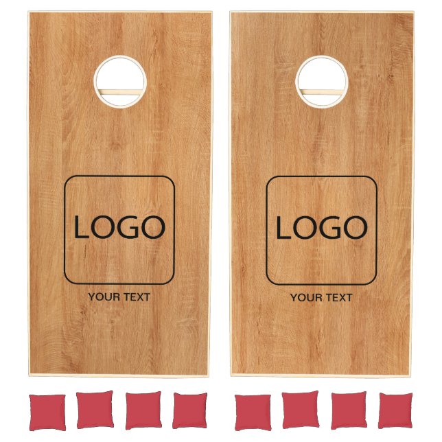 Custom Logo Cornhole Boards Initial Add Your Logo Cornhole Set (Set)