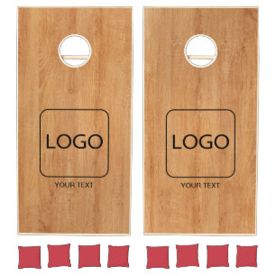 Custom Logo Cornhole Boards Initial Add Your Logo Set