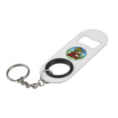 Custom Logo Corporate Gift Keychain Bottle Opener (Front Angled)