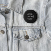 Custom Logo | Corporate Modern Minimalist Black Button (In Situ)