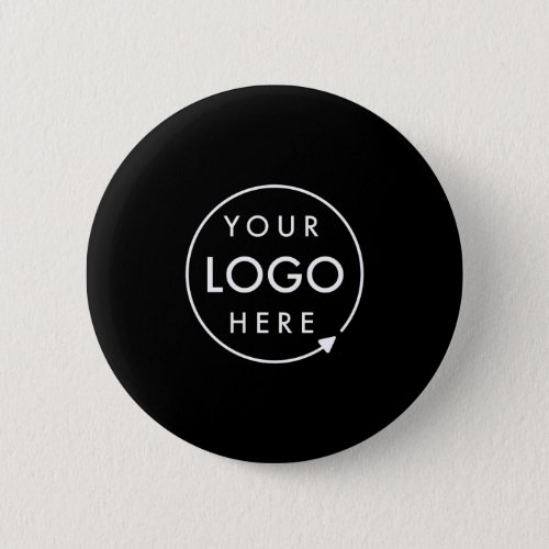 Custom Logo  Corporate Modern Minimalist Black Button