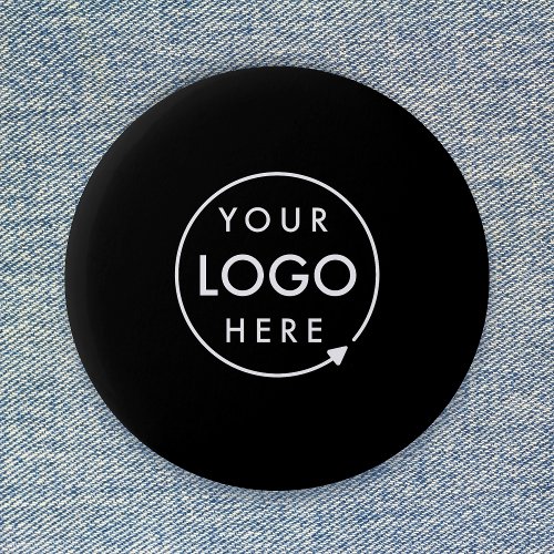 Custom Logo  Corporate Modern Minimalist Black Button