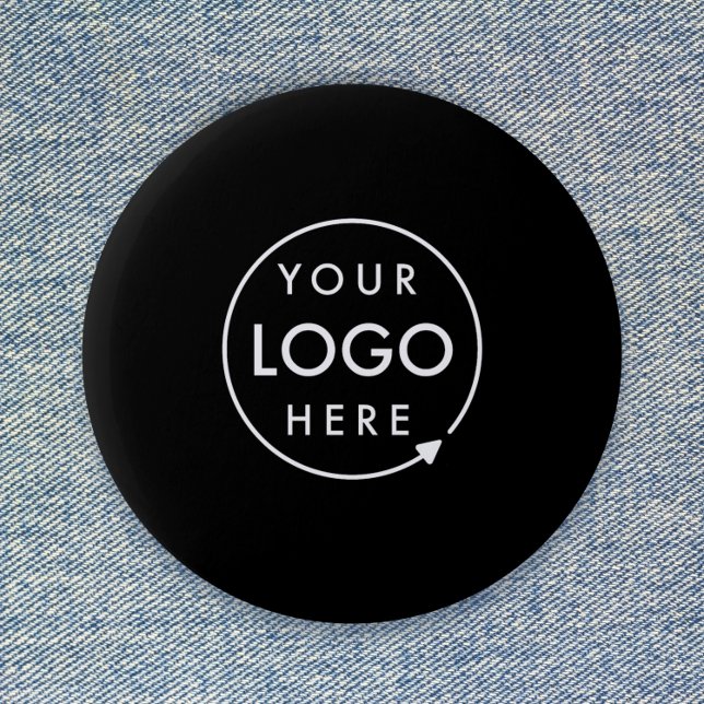 Custom Logo | Corporate Modern Minimalist Black Button