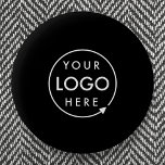 Custom Logo | Corporate Modern Minimalist Black Button<br><div class="desc">A simple custom black business template in a modern minimalist style which can be easily updated with your company logo. If you need any help personalizing this product,  please contact me using the message button below and I'll be happy to help.</div>