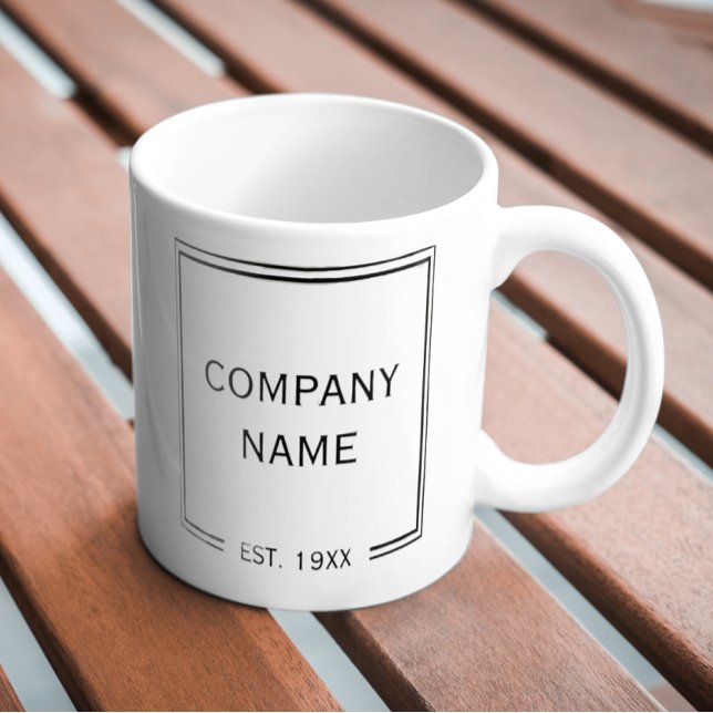 Custom Logo - Corporate Office Gift Promotional - Two-Tone Coffee Mug (Custom Corporate Company Holiday Gifts -     Branded Marketing)