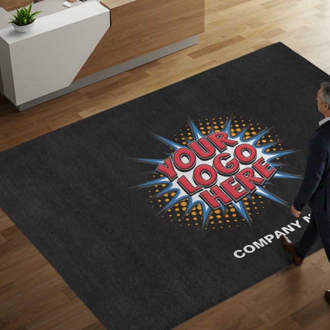 Custom Logo, Custom Text, Black Rug (Creator Uploaded)