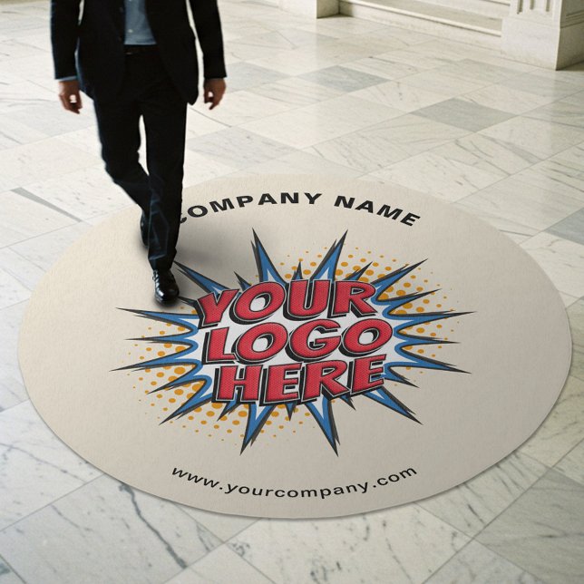 Custom Logo, Custom Text, Cream Rug (Creator Uploaded)